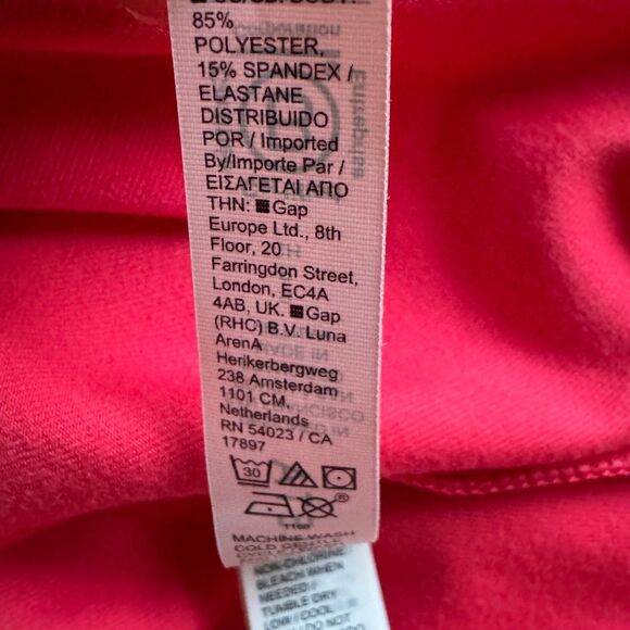 ATHLETA Shanti Scoop Neck 3/4 Sleeve Peasant Top Knit Stretch Pink Red Small - Picture 10 of 10